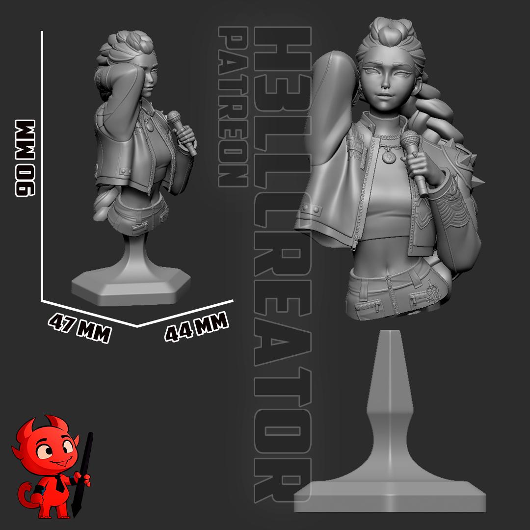 Rumi from K-Pop Demon Hunters - Fan Art - Resin Miniature - H3LL Creator DIY Model Kit 1:12