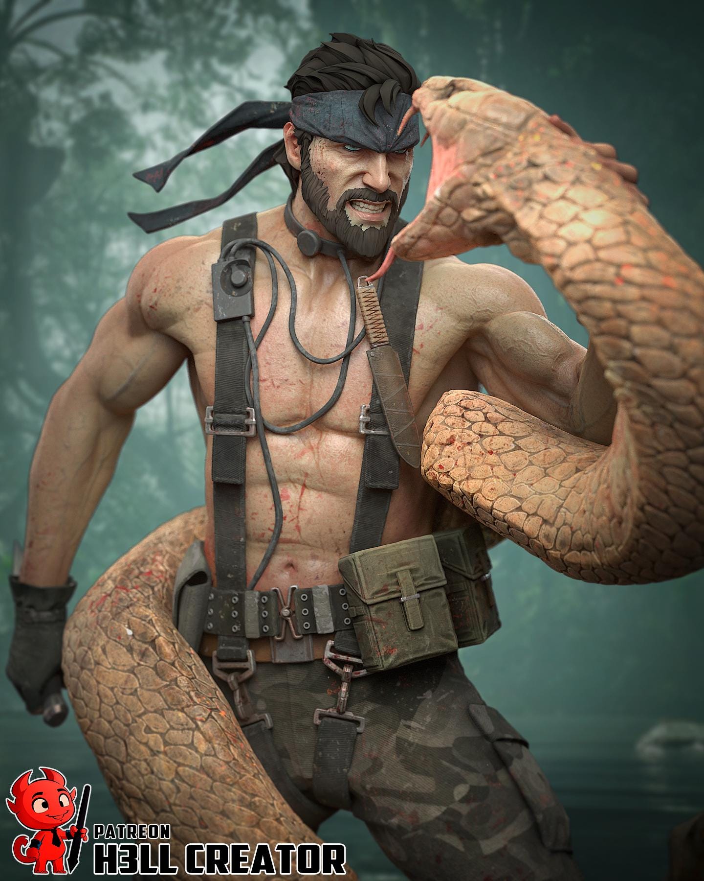 Big Boss (Naked Snake) from Metal Gear Solid - SNAKE EATER - Fan