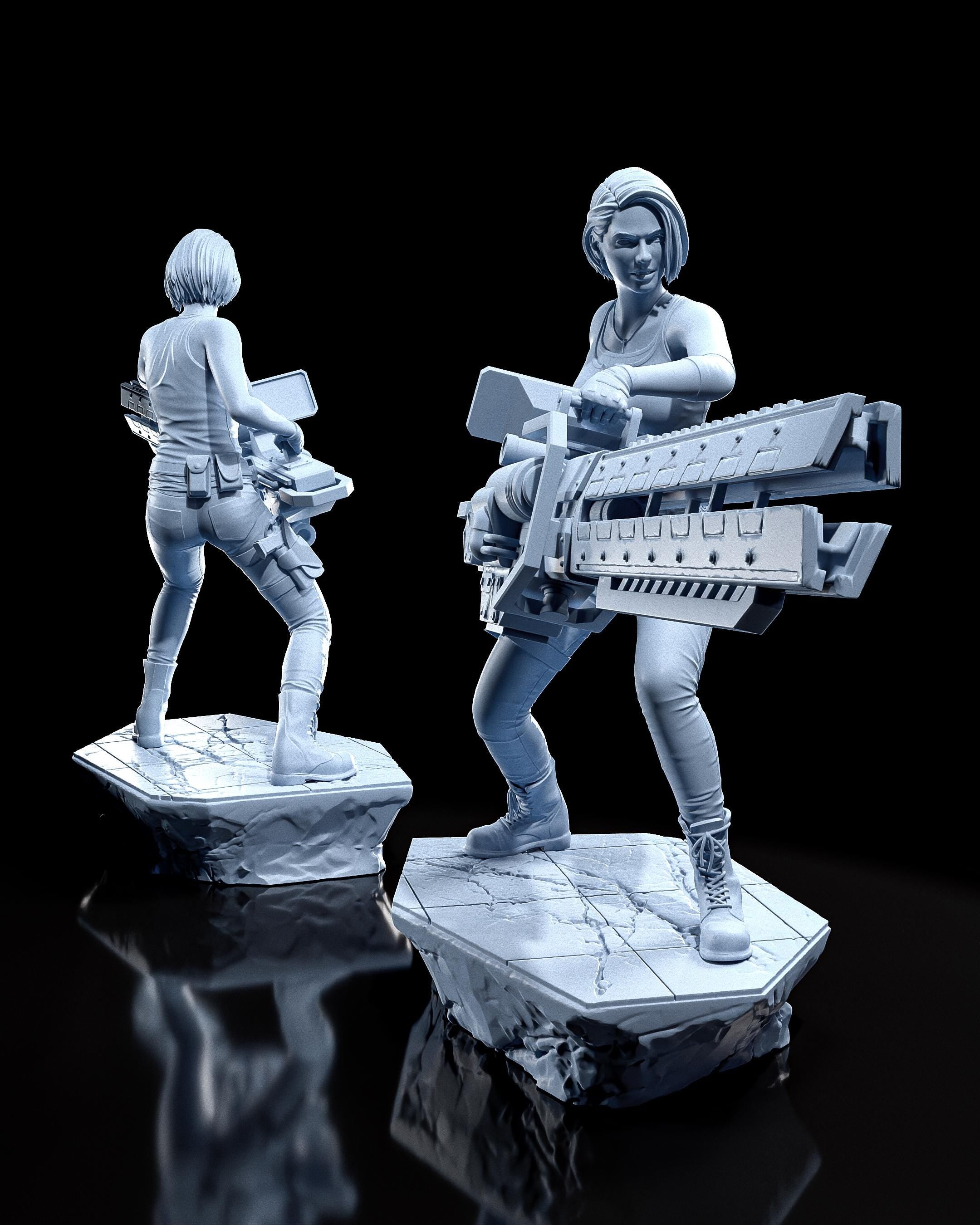 Jill Valentine from Resident Evil 3 (Remake) (fan art) | Full Model or Bust | Miniature scale 1:12 | h3LL Creator | DIY Model Kit