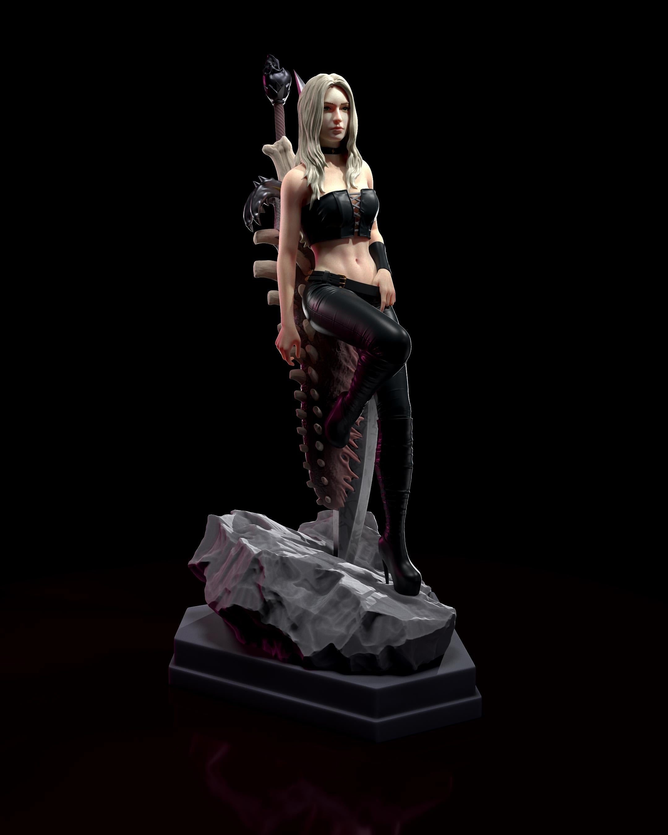 Trish from Devil May Cry 4 (DMC4) (fan art) | Full Model or Bust | Miniature scale 1:12 | h3LL Creator | DIY Model Kit
