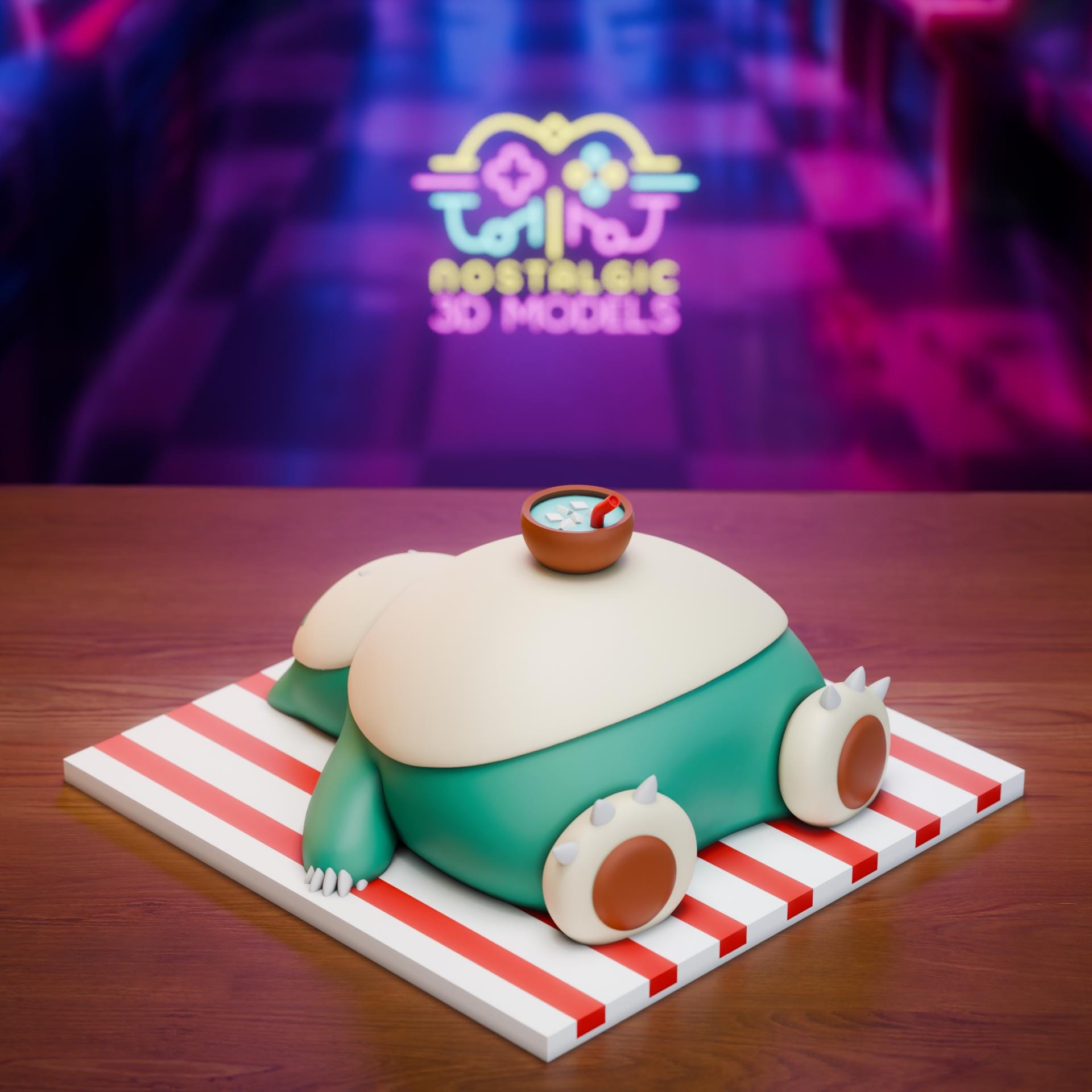 Summer Beach Day | Nostalgic 3D Pokémon-Inspired Resin Figures | Pikachu, Eevee & Snorlax | Collector Display Set