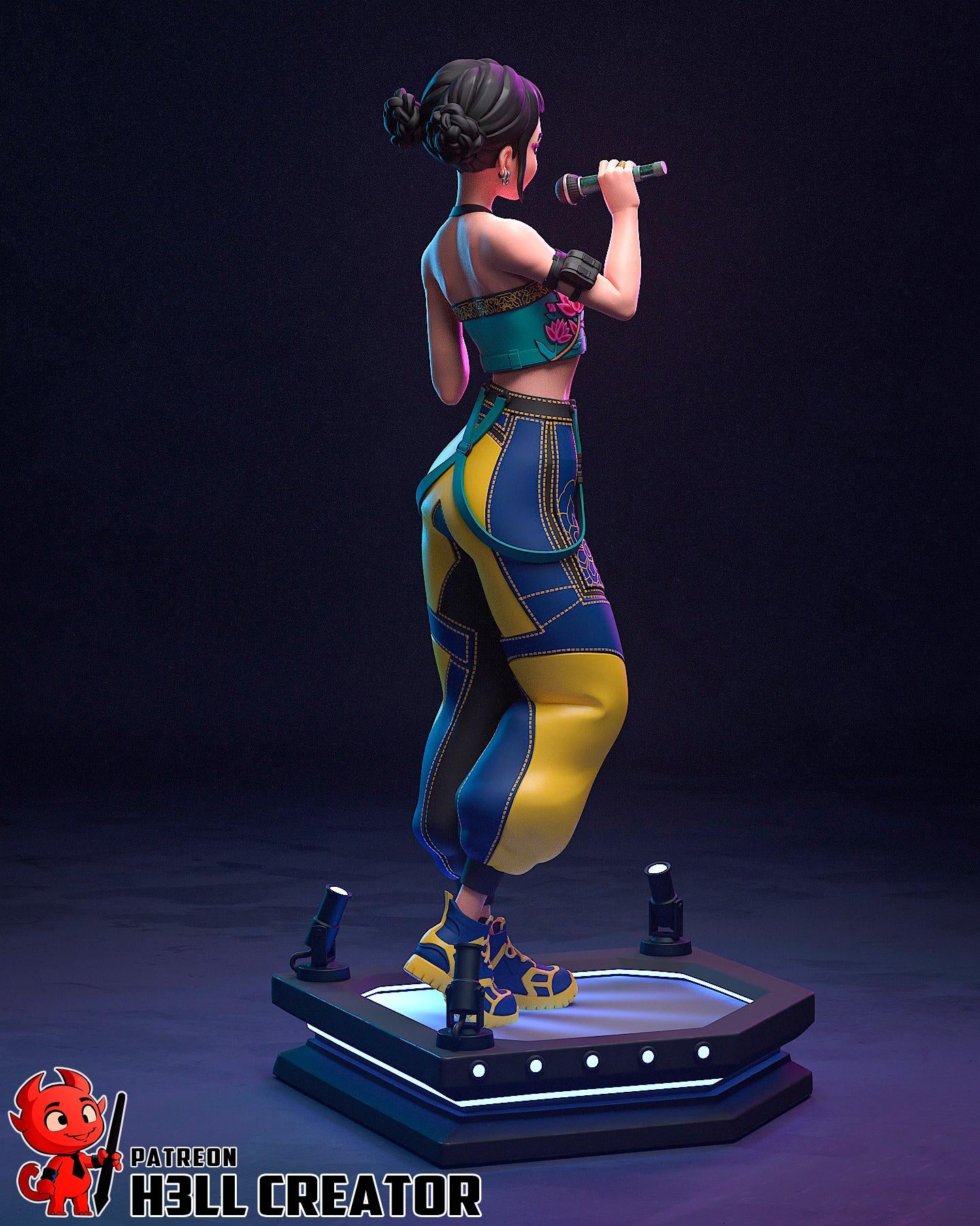 Zoey – Cyber Idol Demon Hunter | H3LLcreator | Full Model or Bust | K-Pop Demon Hunters Inspired | Premium Resin Print