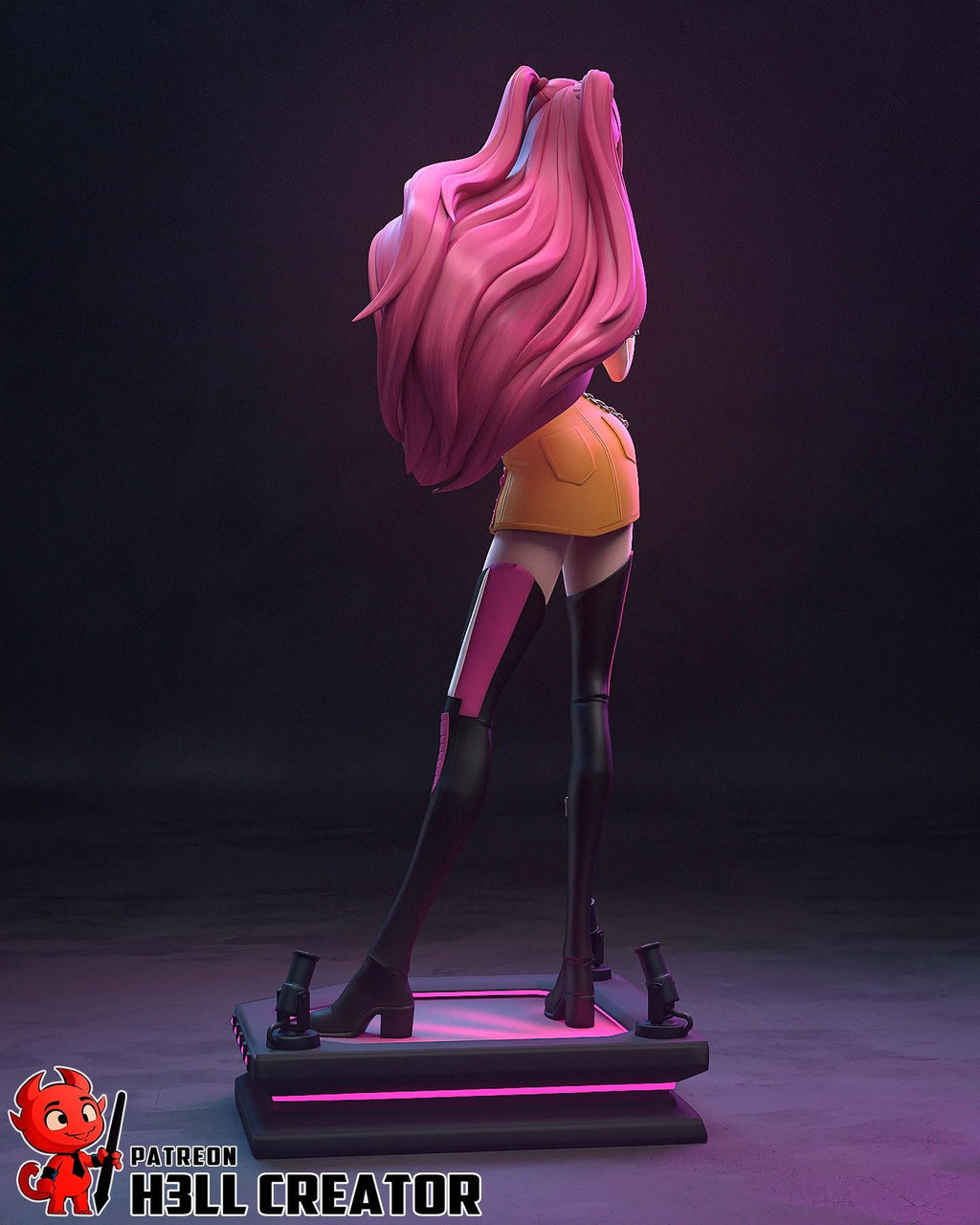 Mira – Shadow Tech Demon Hunter | H3LLcreator | Full Model or Bust | K-Pop Demon Hunters Inspired | Premium Resin Print