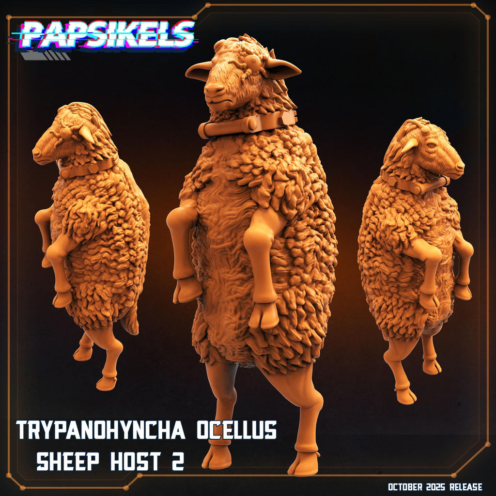 Trypanohyncha Ocellus (T.Ocellus) Sheep Host | 28 mm / 32 mm Scale | Alien Earth Inspired | Papsikels Miniatures