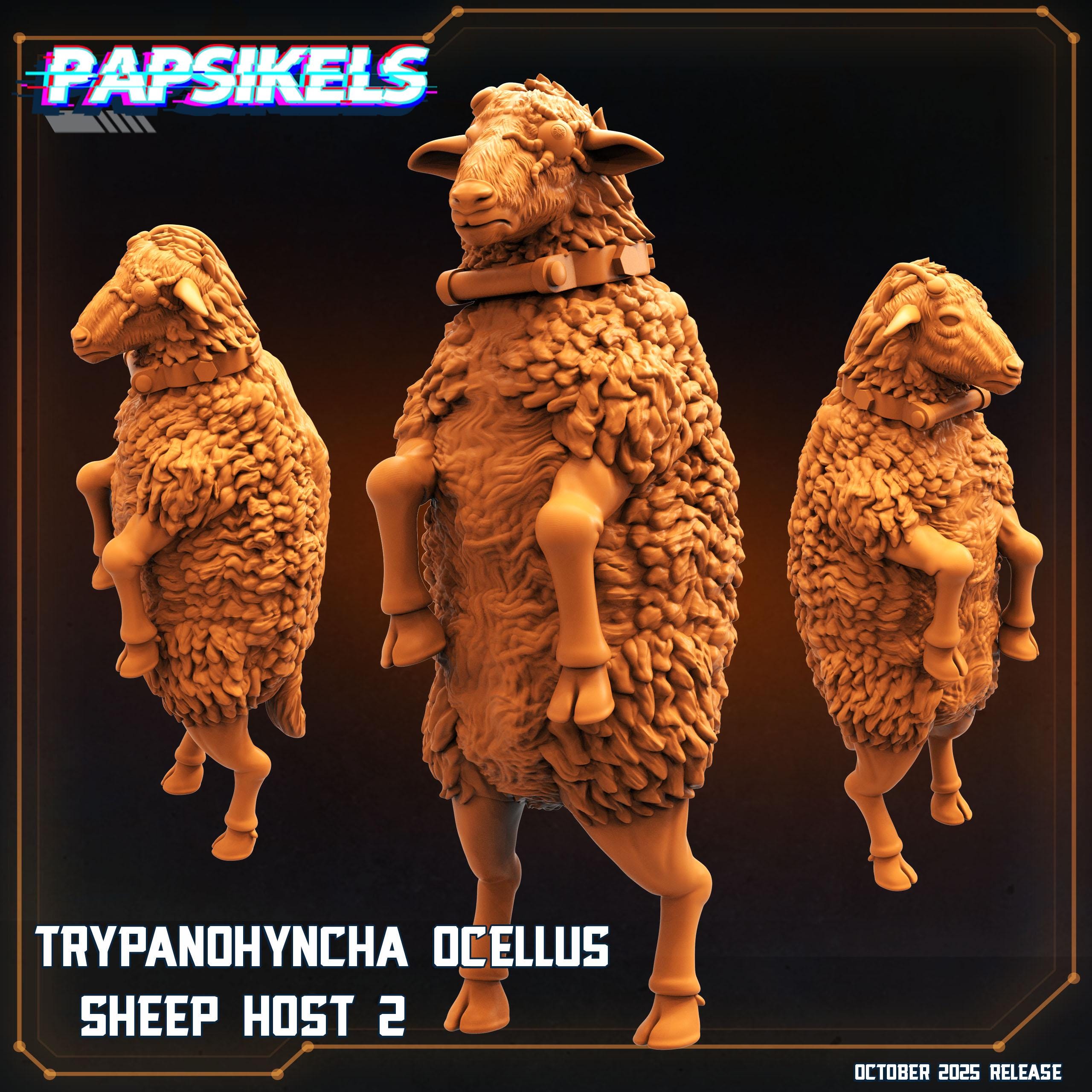 Trypanohyncha Ocellus (T.Ocellus) Sheep Host | 28 mm / 32 mm Scale | Alien Earth Inspired | Papsikels Miniatures