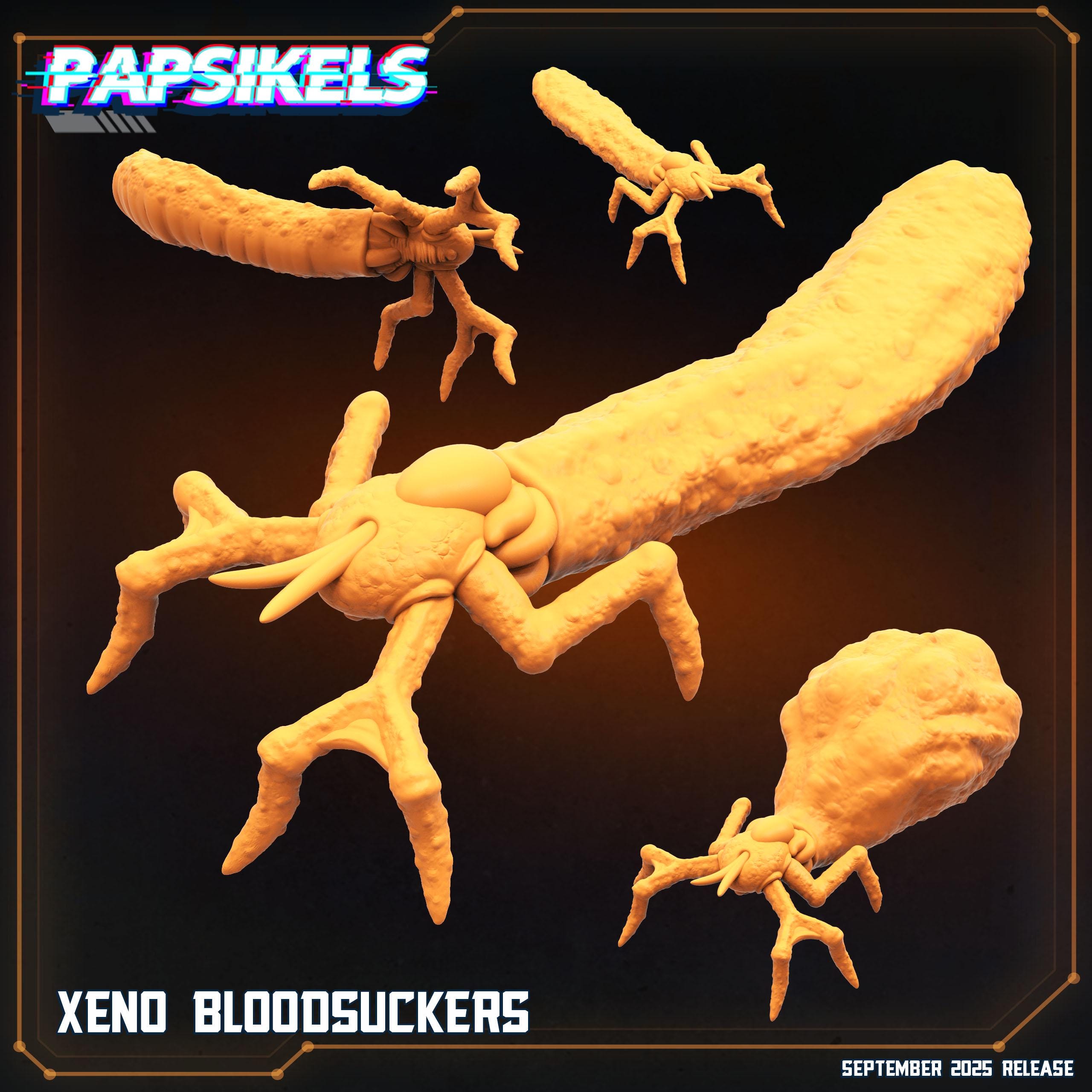 Xeno Bloodsuckers (Species 19 Leeches) | Alien Earth Inspired | 32mm, Play Scale & Real Size | Papsikels Miniatures