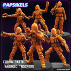 Cobra Battle Android Troopers – GI Joe B.A.T. Inspired Miniatures | 28 mm / 32 mm Scale | Papsikels Miniatures
