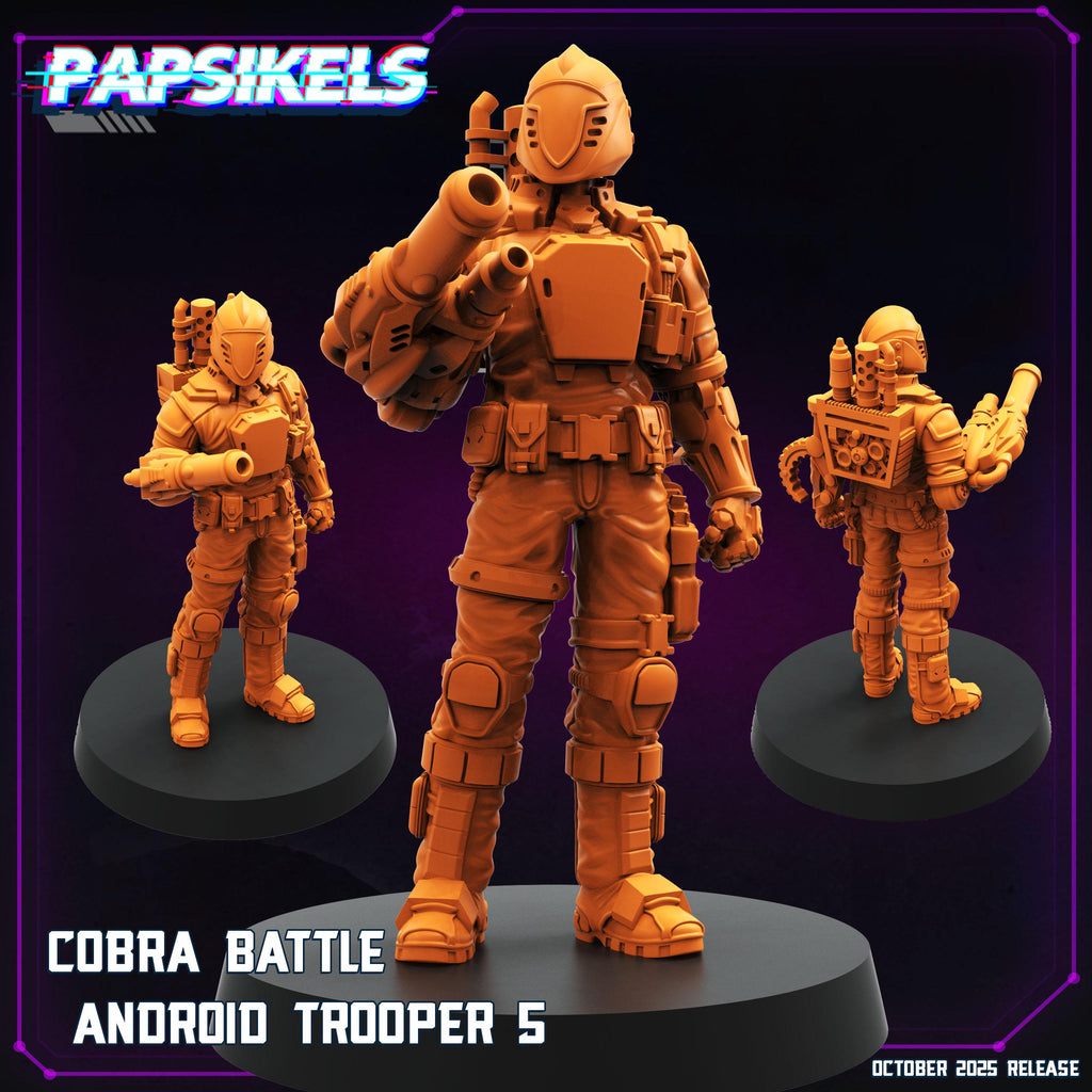 Cobra Battle Android Troopers – GI Joe B.A.T. Inspired Miniatures | 28 mm / 32 mm Scale | Papsikels Miniatures