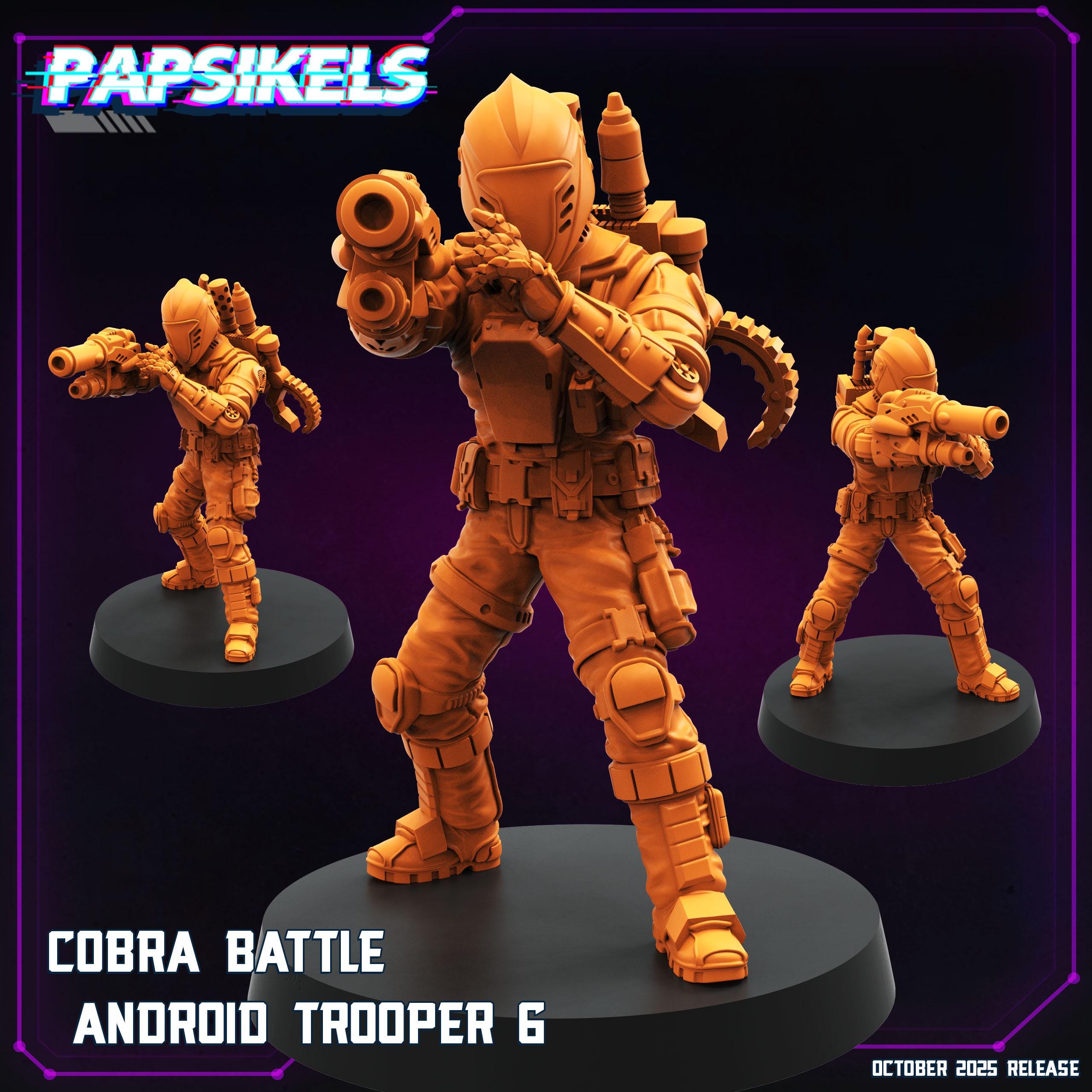 Cobra Battle Android Troopers – GI Joe B.A.T. Inspired Miniatures | 28 mm / 32 mm Scale | Papsikels Miniatures