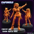 Concert Idol Demon Hunters – Mira, Rumi & Zoey | Cyberpunk Idol Squad | 28 mm / 32 mm Scale | Papsikels Miniatures