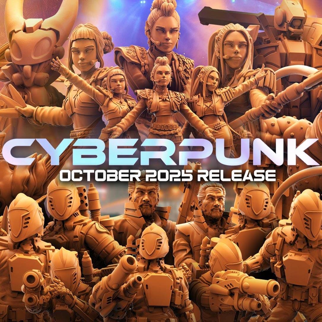 Cyber Hollow Knight | Cyber-Fantasy Hero Miniature | 28 mm / 32 mm Scale | Papsikels Miniatures