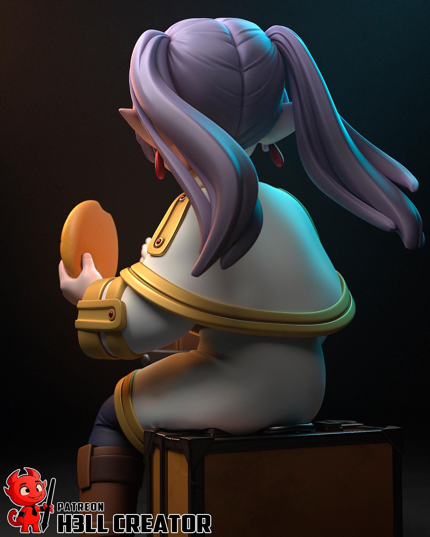 Frieren (Fan Art) – Frieren Beyond Journey’s End | H3LLcreator | 1:10 Scale Resin Model | Premium Collector Print