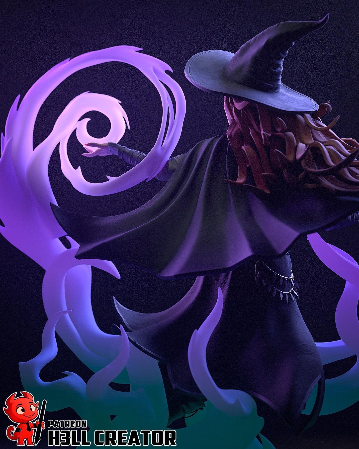 Tasha (Fan Art) – Dungeons & Dragons: The Forgotten Realms | H3LLcreator | Full Model or Bust | Premium Resin Print