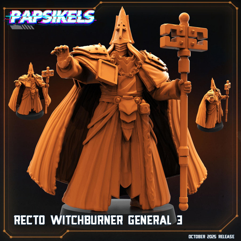 Recto Witchburner General | Papsikels | Trench Crusade | 28mm or 32mm Scale | Individual or Set of 3