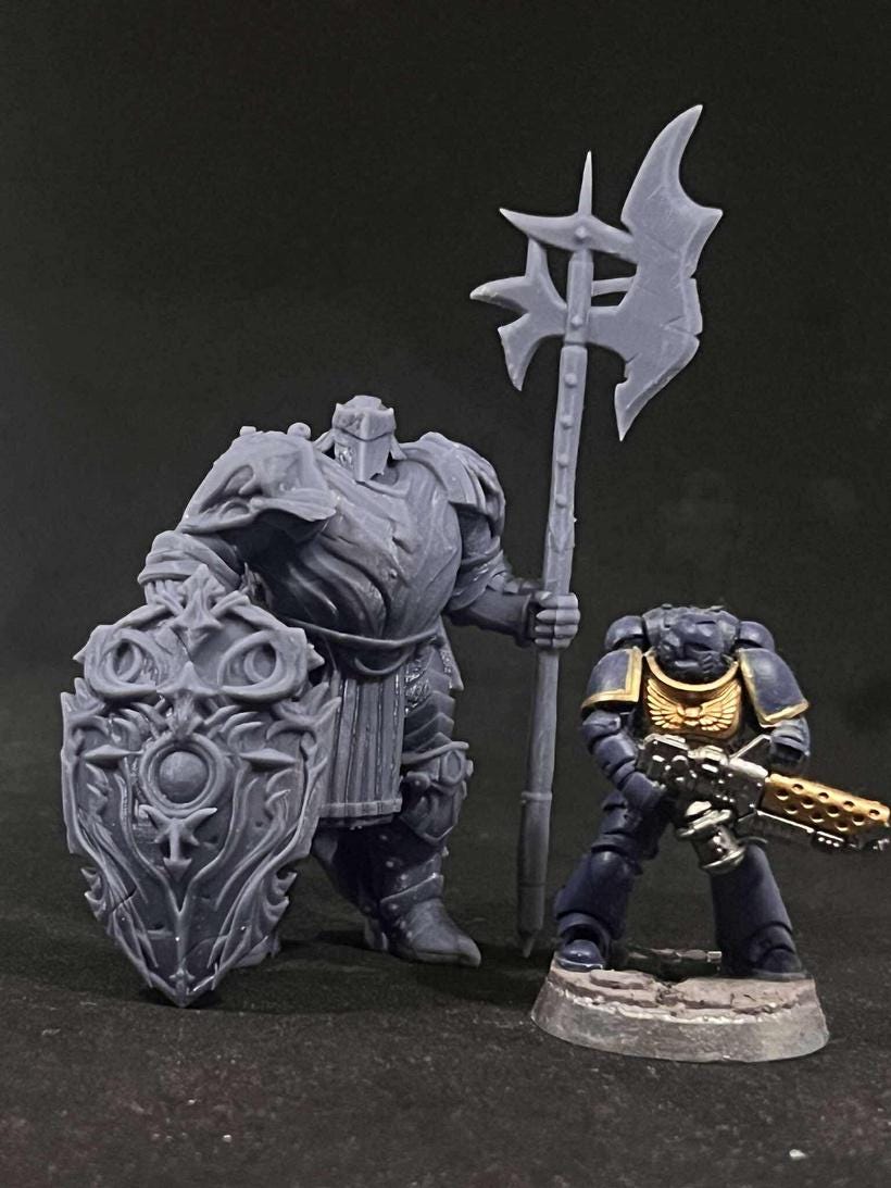 Recto Maximilian Knight | Papsikels | Trench Crusade | 28mm or 32mm Scale | Resin Model with Base