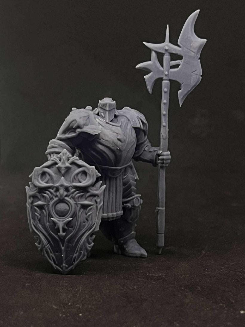 Recto Maximilian Knight | Papsikels | Trench Crusade | 28mm or 32mm Scale | Resin Model with Base