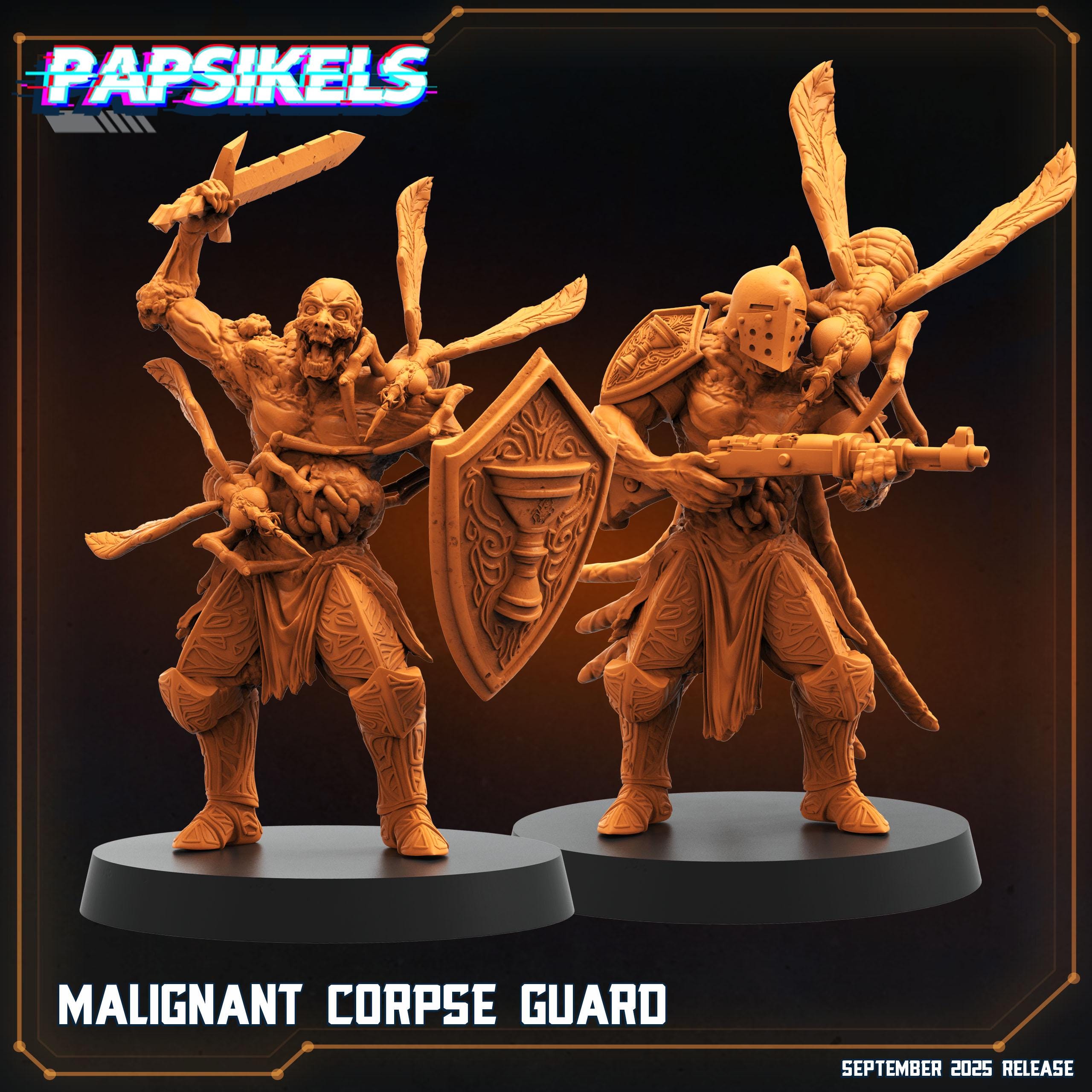 Malignant Corpse Guard | Papsikels September 2025 | Trench Crusade Horror Miniatures | 28mm or 32mm Scale | Set of 2 or Individual