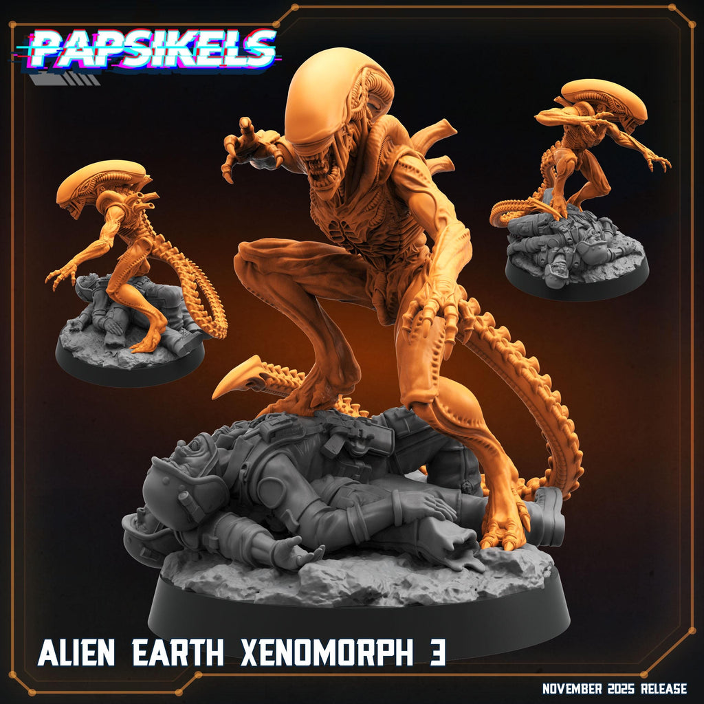 Alien Earth Xenomorphs | Papsikels | Alien Earth Collection | 28mm or 32mm Scale | Resin Miniatures