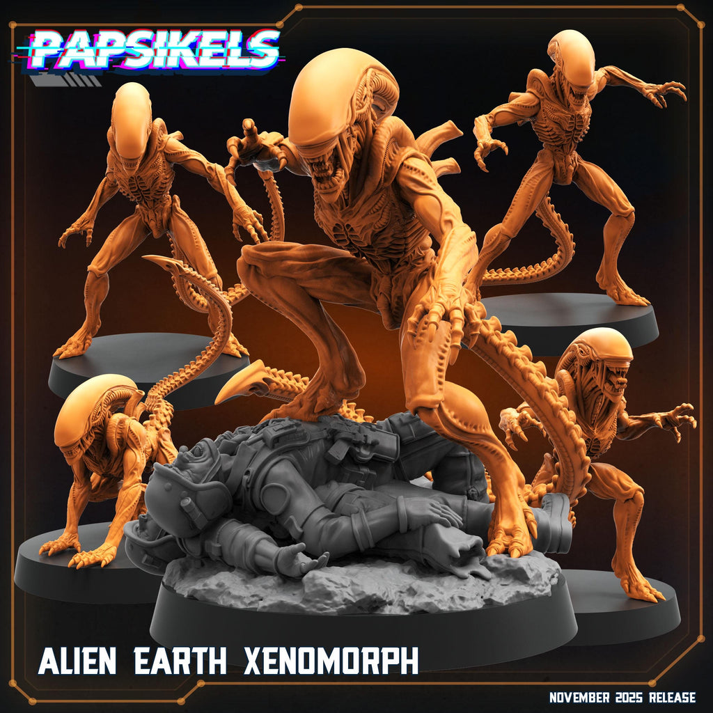 Alien Earth Xenomorphs | Papsikels | Alien Earth Collection | 28mm or 32mm Scale | Resin Miniatures