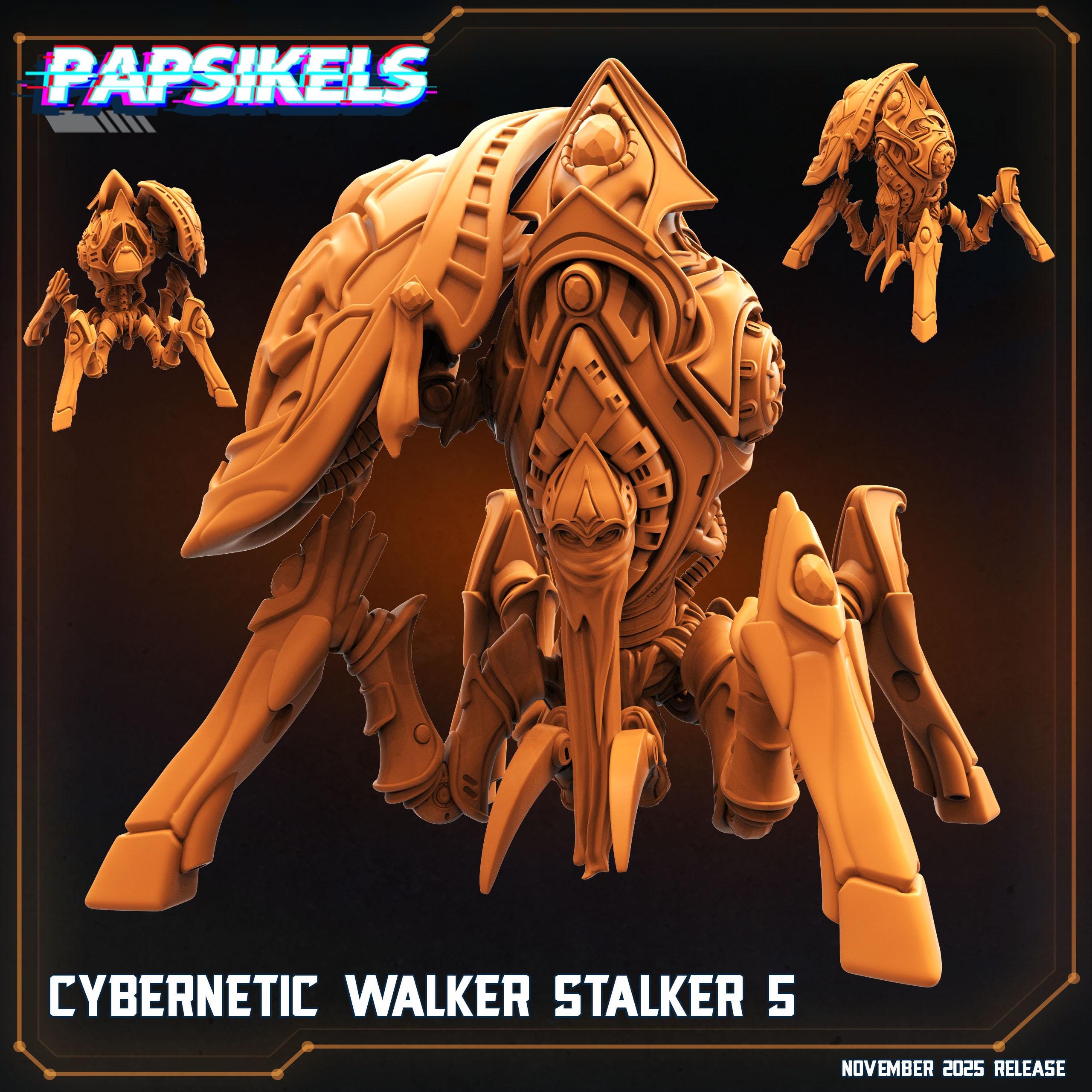 Cybernetic Walker Stalkers | Papsikels | StarCraft-Inspired | 28mm or 32mm Scale | Resin Miniatures