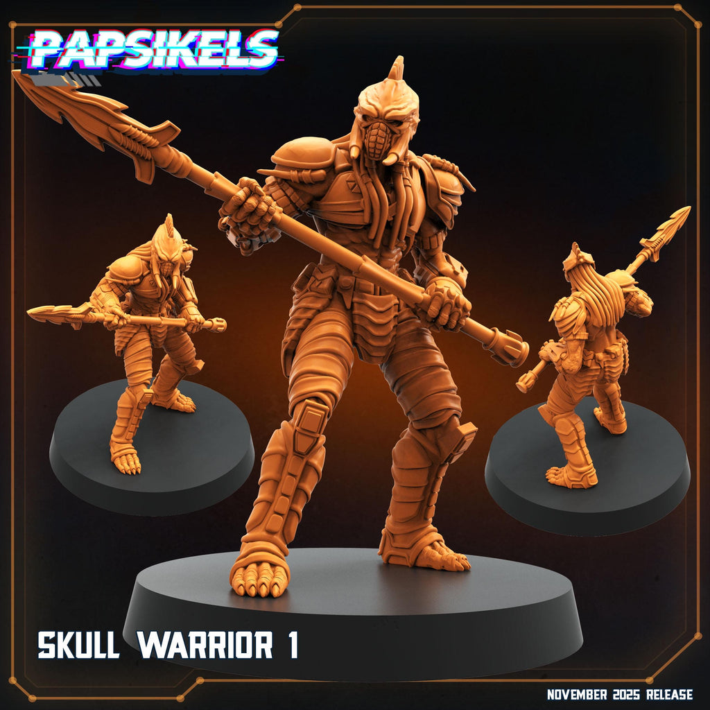Skull Warriors 1–9 | Papsikels | Predator-Inspired | Killer of Killers Collection | Resin Miniatures