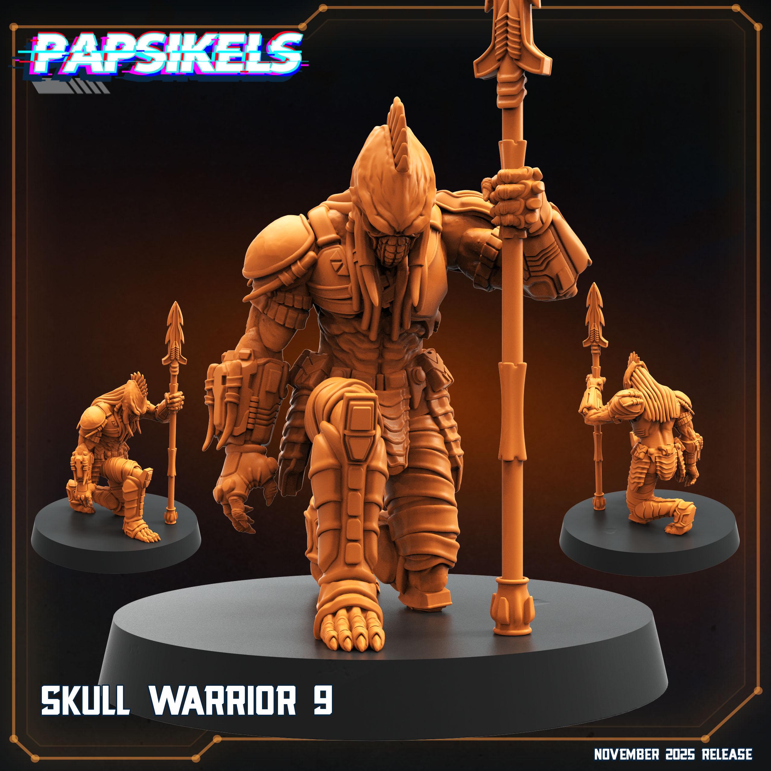Skull Warriors 1–9 | Papsikels | Predator-Inspired | Killer of Killers Collection | Resin Miniatures