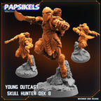 Sci-Fi Skull Hunter Miniature: Young Outcast Dek for Tabletop RPG (28mm/32mm Scale)
