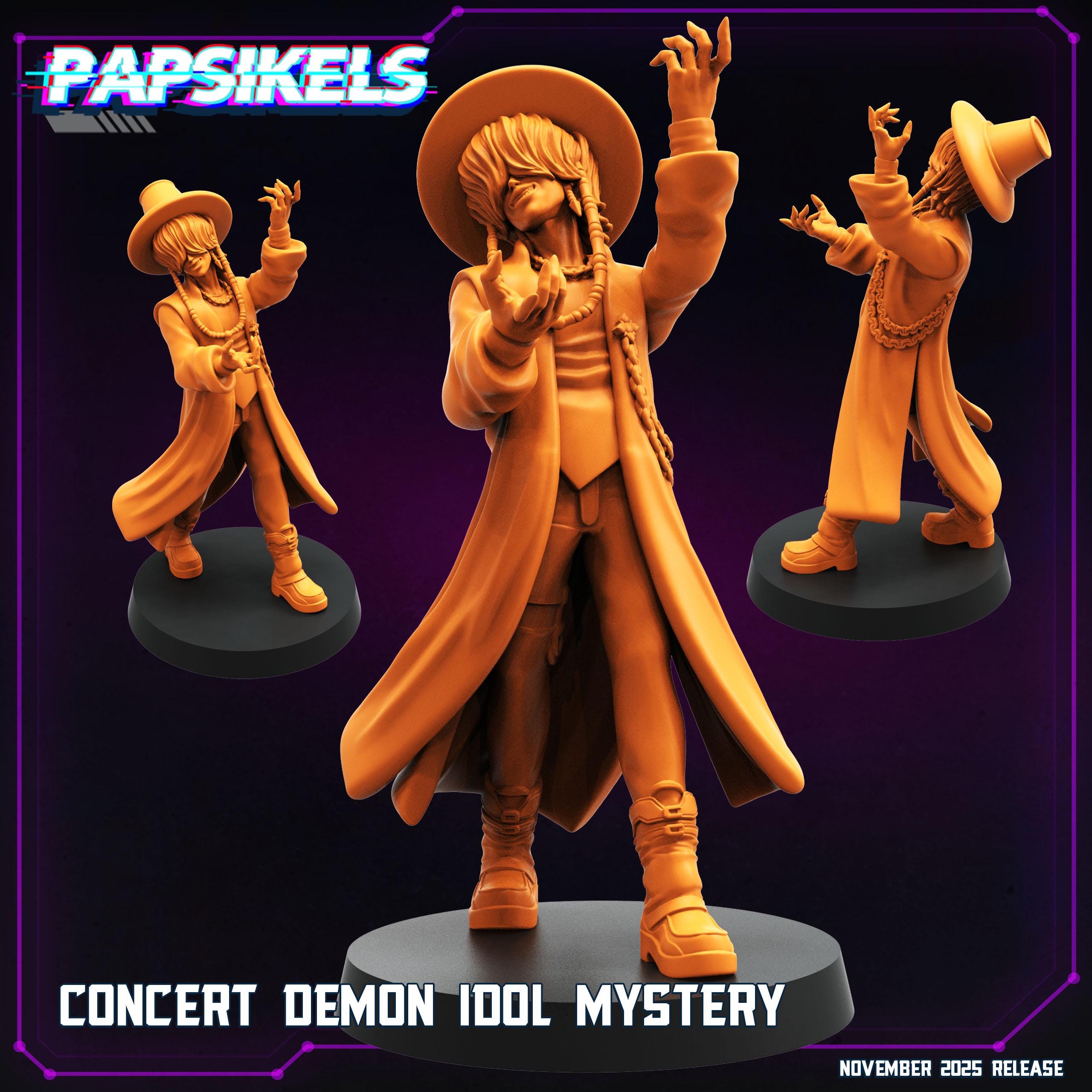 Concert Demon Idol Collection — Abby, Baby, Jinu, Mystery & Romance | Demon Hunter K-Pop Icons | Papsikels Miniatures