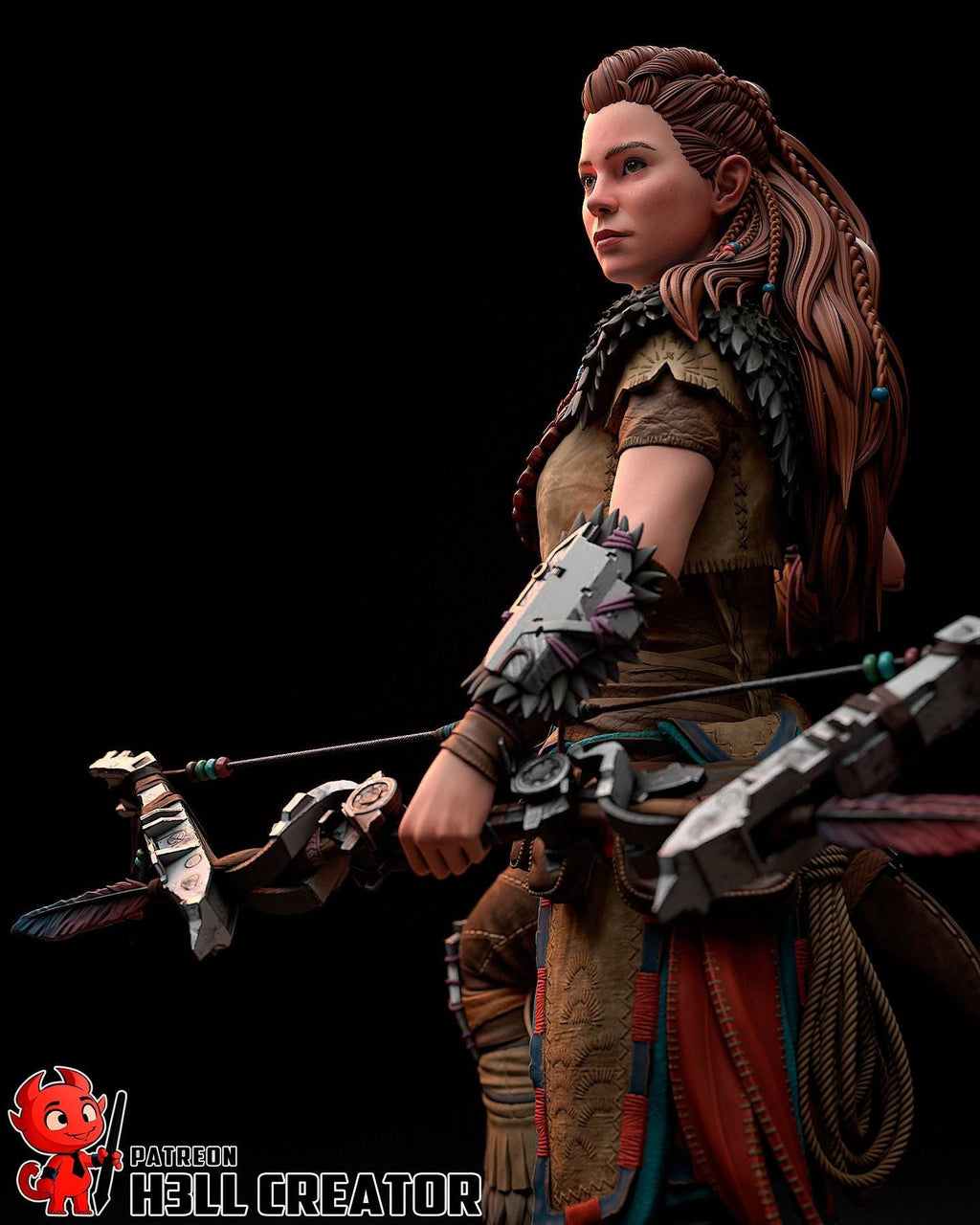 Aloy (Fan Art) – Horizon Zero Dawn | H3LLcreator | Full Model or Bust | Premium Resin Print