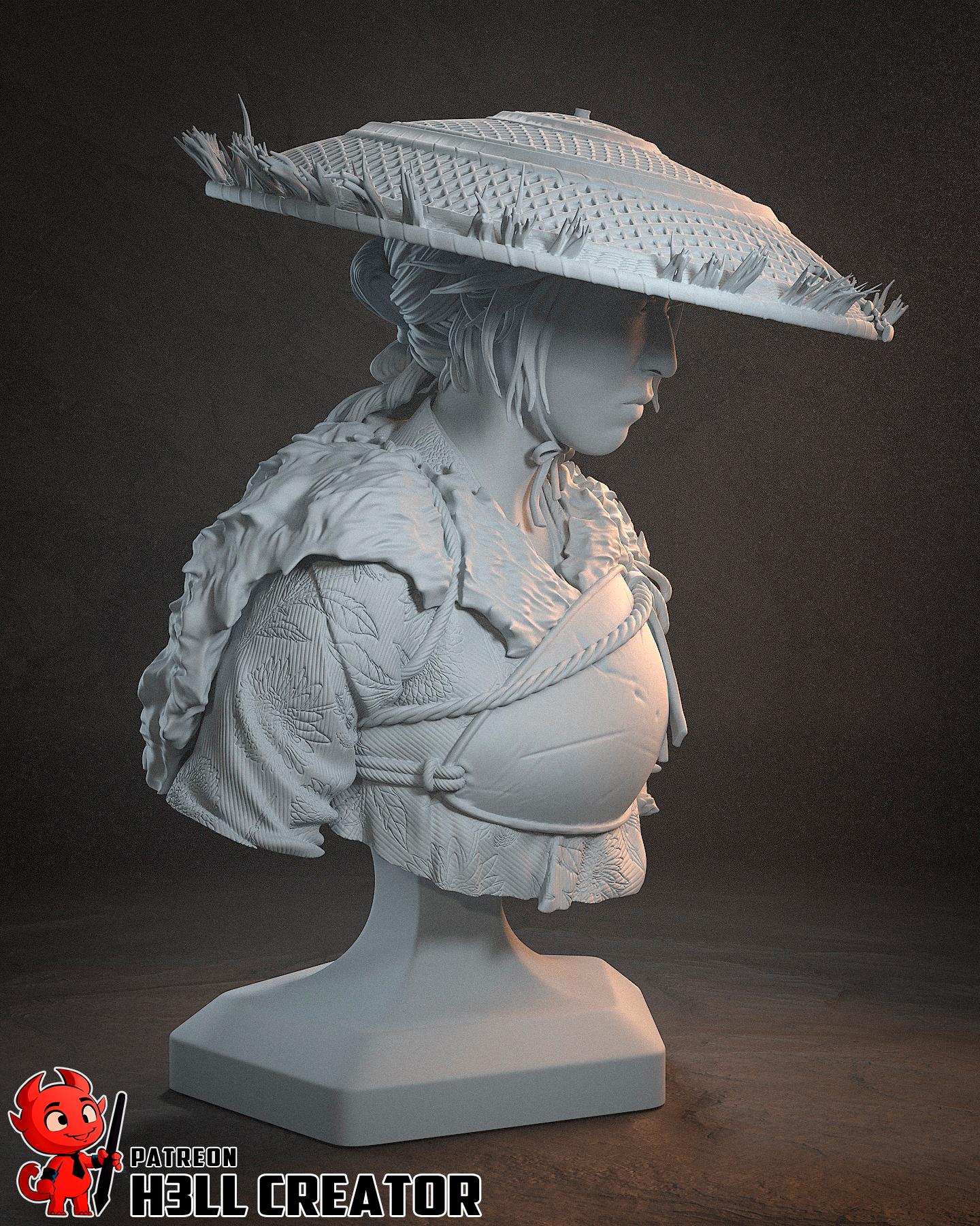 Atsu (Fan Art) – Ghost of Yotei | H3LLcreator | Full Model or Bust | Premium Resin Print