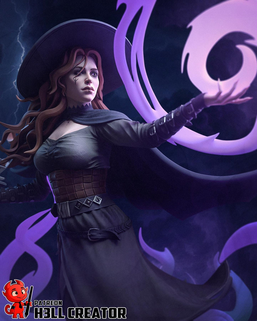 Tasha (Fan Art) – Dungeons & Dragons: The Forgotten Realms | H3LLcreator | Full Model or Bust | Premium Resin Print