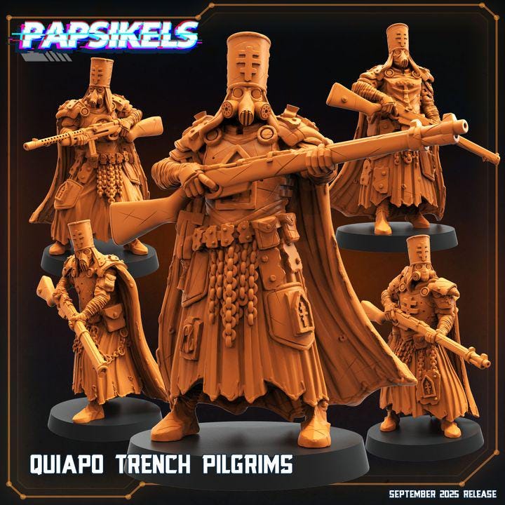 Quiapo Trench Pilgrims | Papsikels | Trench Crusade | 28mm or 32mm Scale | Individual or Full Set