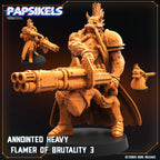 Annointed Heavy Flamer of Brutality | Papsikels | Trench Crusade | 28mm or 32mm Scale | Individual or Set of 3
