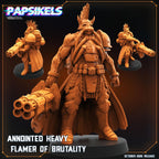 Annointed Heavy Flamer of Brutality | Papsikels | Trench Crusade | 28mm or 32mm Scale | Individual or Set of 3