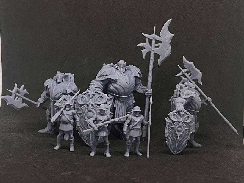 Recto Maximilian Knight | Papsikels | Trench Crusade | 28mm or 32mm Scale | Resin Model with Base