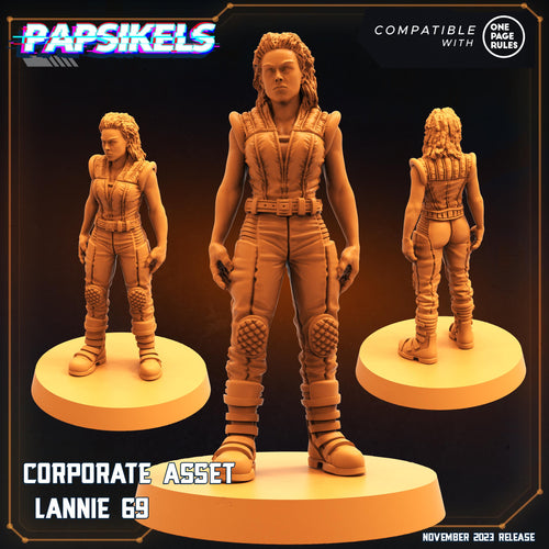 Aliens Vs Humans, FKMSA Cloned Human Hybrid Superweapon Lannie 69, Papsikels, 32mm Mini