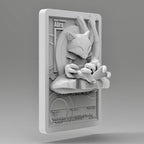 Abra V2 - 3D Printed Pokemon Card Wall Hanger | Fan Art | Pokemon TCG | Resin Model | ABC3D Models