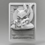 Abra V2 - 3D Printed Pokemon Card Wall Hanger | Fan Art | Pokemon TCG | Resin Model | ABC3D Models