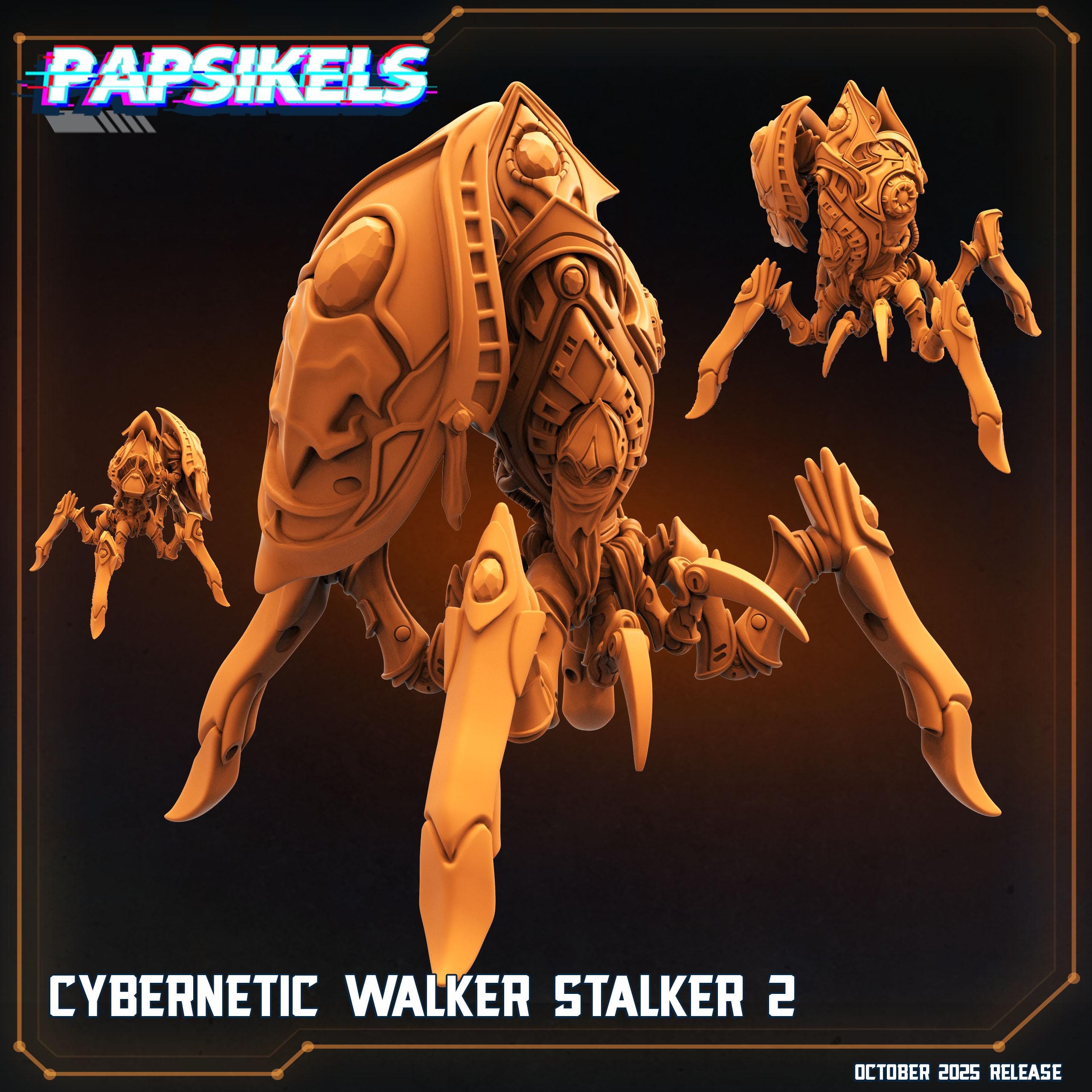 Cybernetic Walker Stalkers | Papsikels | StarCraft-Inspired | 28mm or 32mm Scale | Resin Miniatures