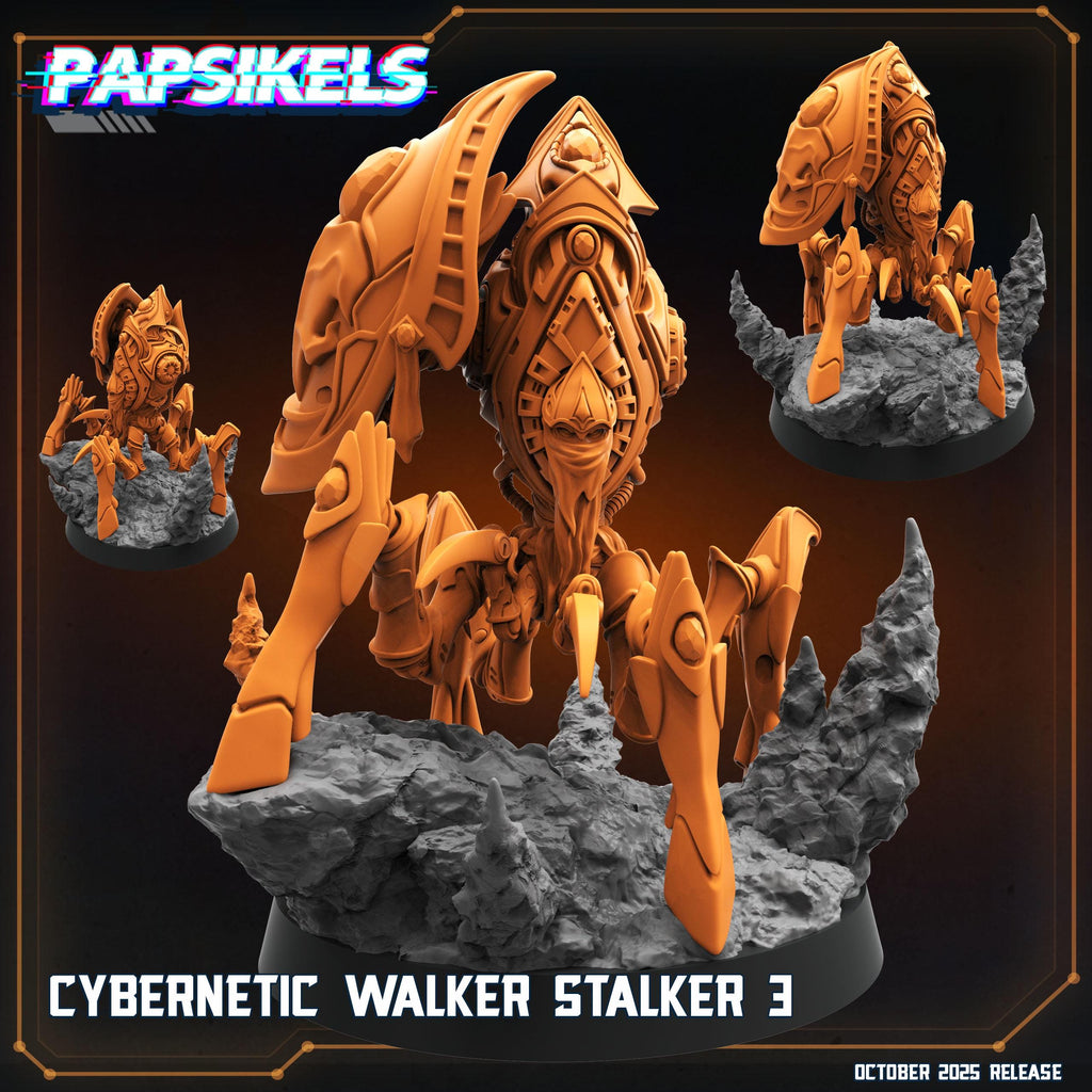 Cybernetic Walker Stalkers | Papsikels | StarCraft-Inspired | 28mm or 32mm Scale | Resin Miniatures