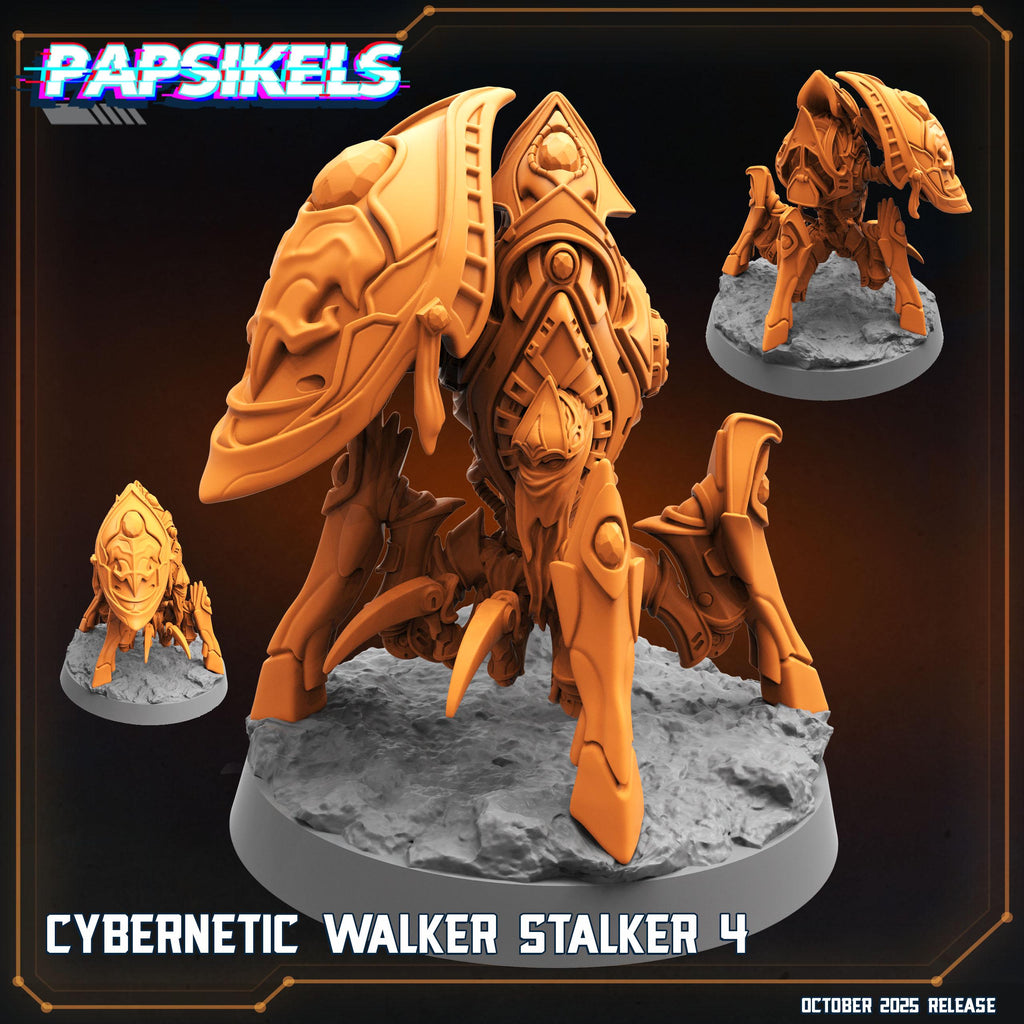 Cybernetic Walker Stalkers | Papsikels | StarCraft-Inspired | 28mm or 32mm Scale | Resin Miniatures
