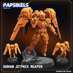 Human Jetpack Reaper 1–7 | Papsikels | Helldivers-Inspired | 28mm or 32mm Scale | Resin Miniatures