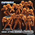 Human Jetpack Reaper 1–7 | Papsikels | Helldivers-Inspired | 28mm or 32mm Scale | Resin Miniatures