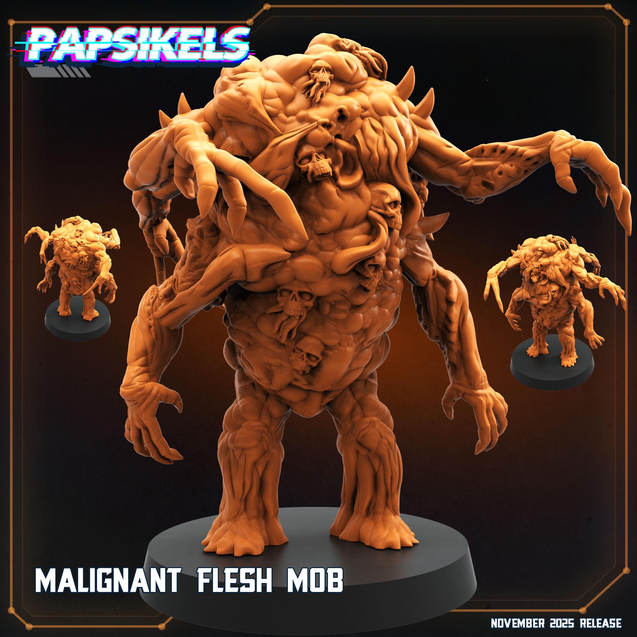 Malignant Flesh Mob | Papsikels | Helldivers-Inspired | 28mm or 32mm Scale | Resin Miniature