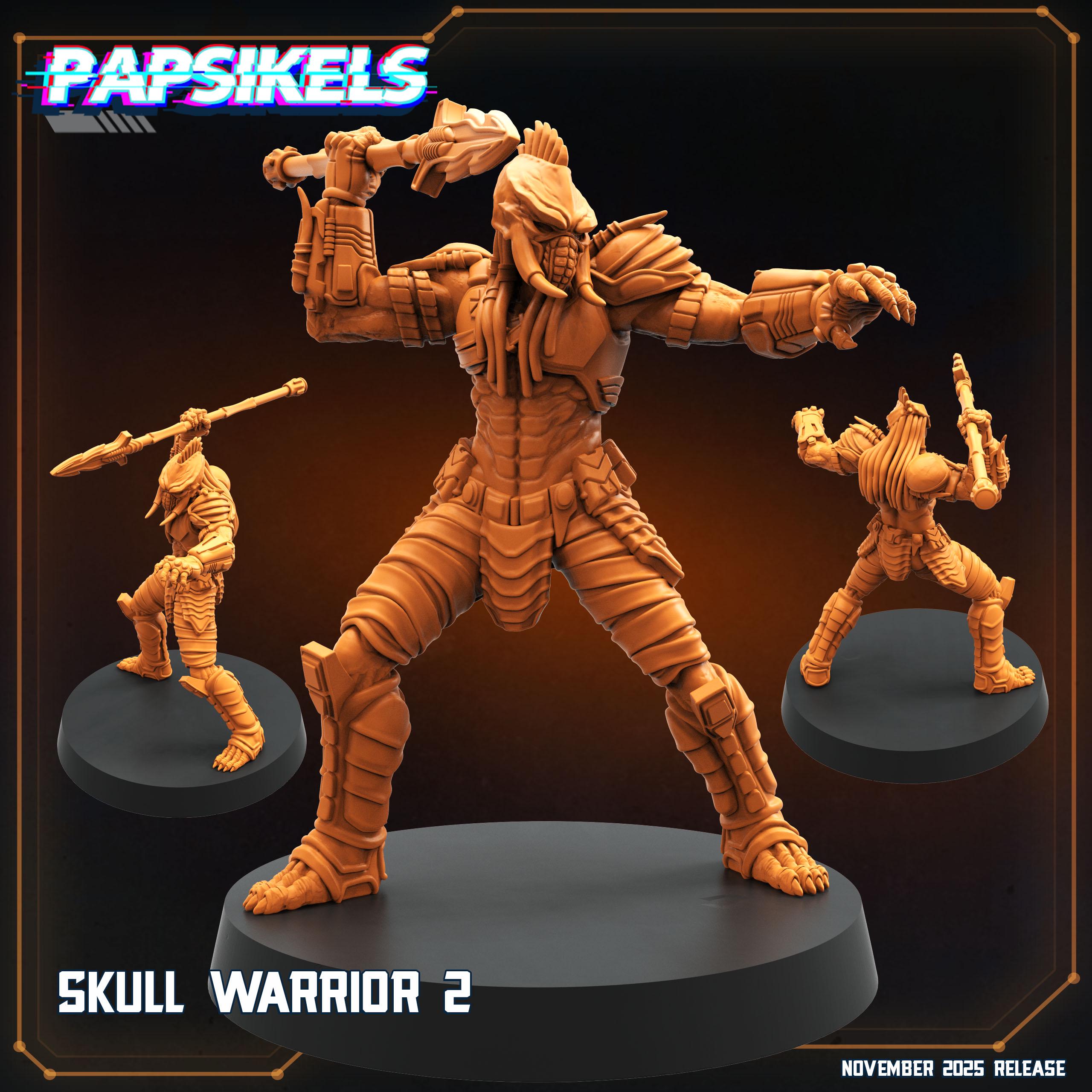 Skull Warriors 1–9 | Papsikels | Predator-Inspired | Killer of Killers Collection | Resin Miniatures