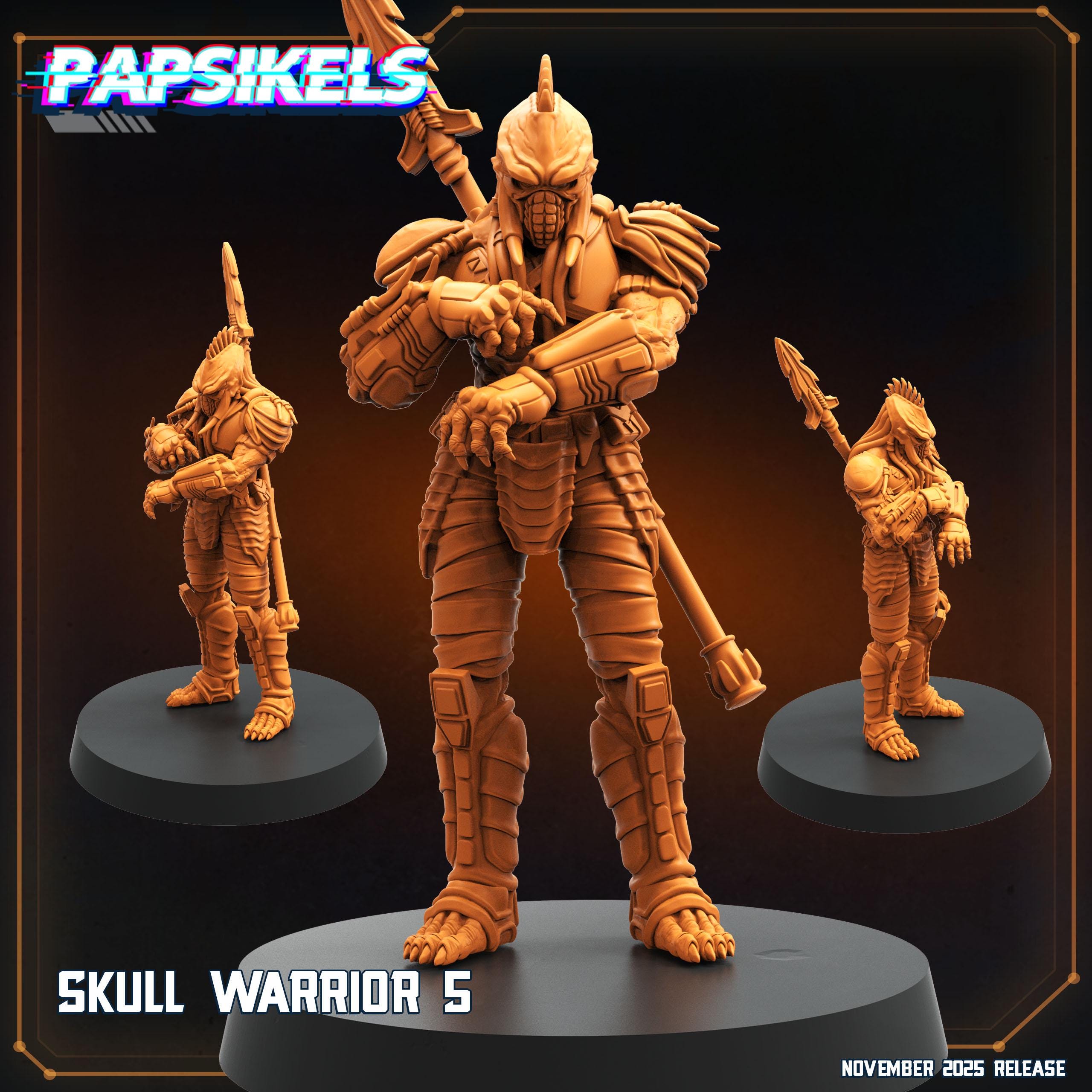 Skull Warriors 1–9 | Papsikels | Predator-Inspired | Killer of Killers Collection | Resin Miniatures
