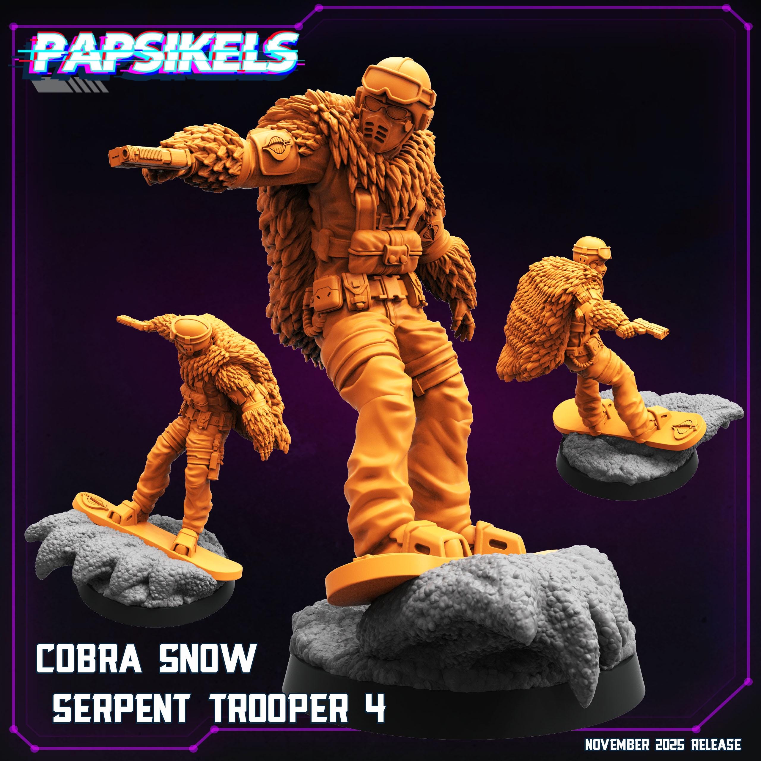 Cobra Snow Serpent Troopers | Papsikels | Eyed Snake Commandos | Resin Miniatures | 28 mm / 32 mm Scale