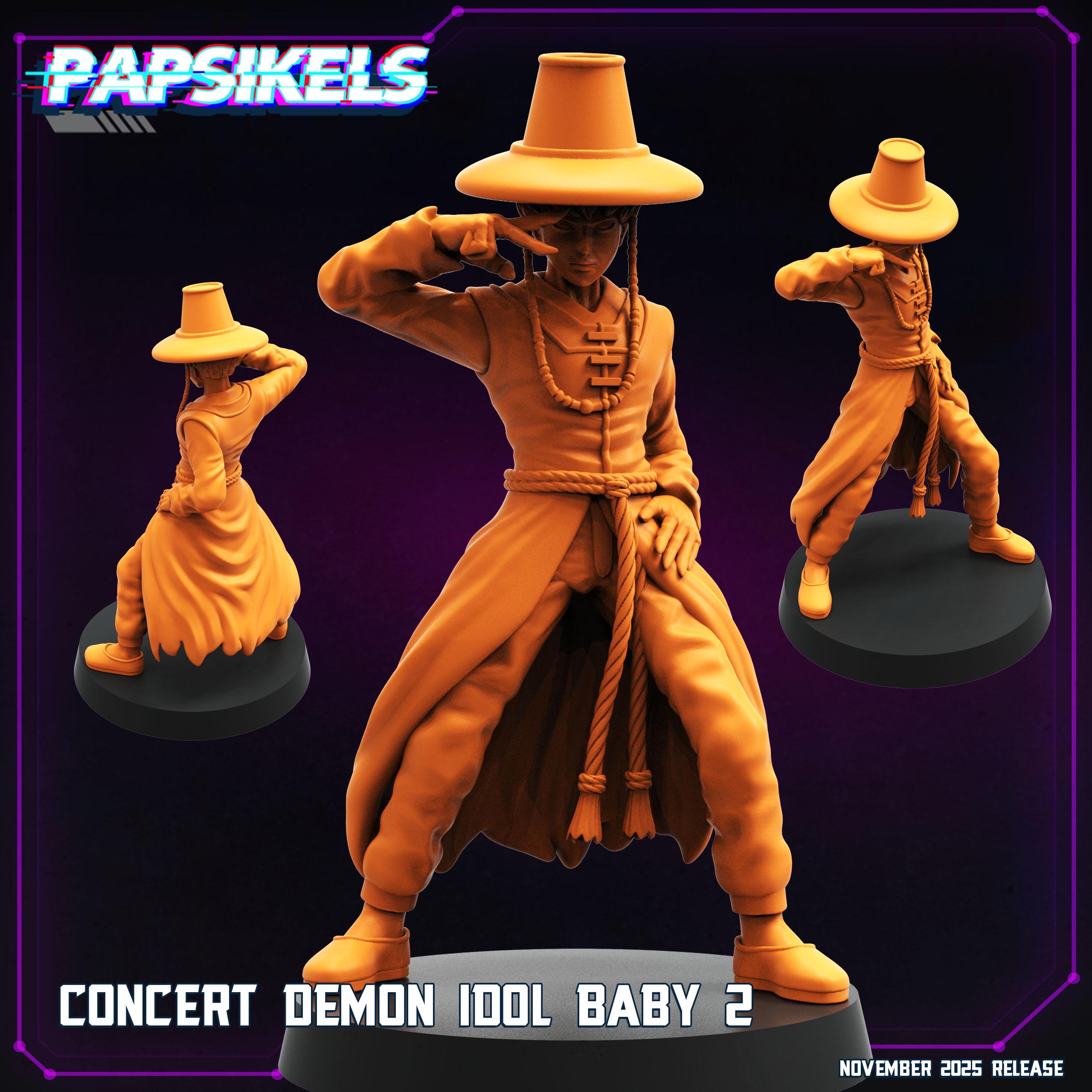 Concert Demon Idol Collection — Abby, Baby, Jinu, Mystery & Romance | Demon Hunter K-Pop Icons | Papsikels Miniatures
