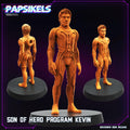 Son of Hero Program Kevin | Tron-Inspired Resin Miniatures | 28mm / 32mm Scale | 25mm Base | Choose Pose or Set | Papsikels