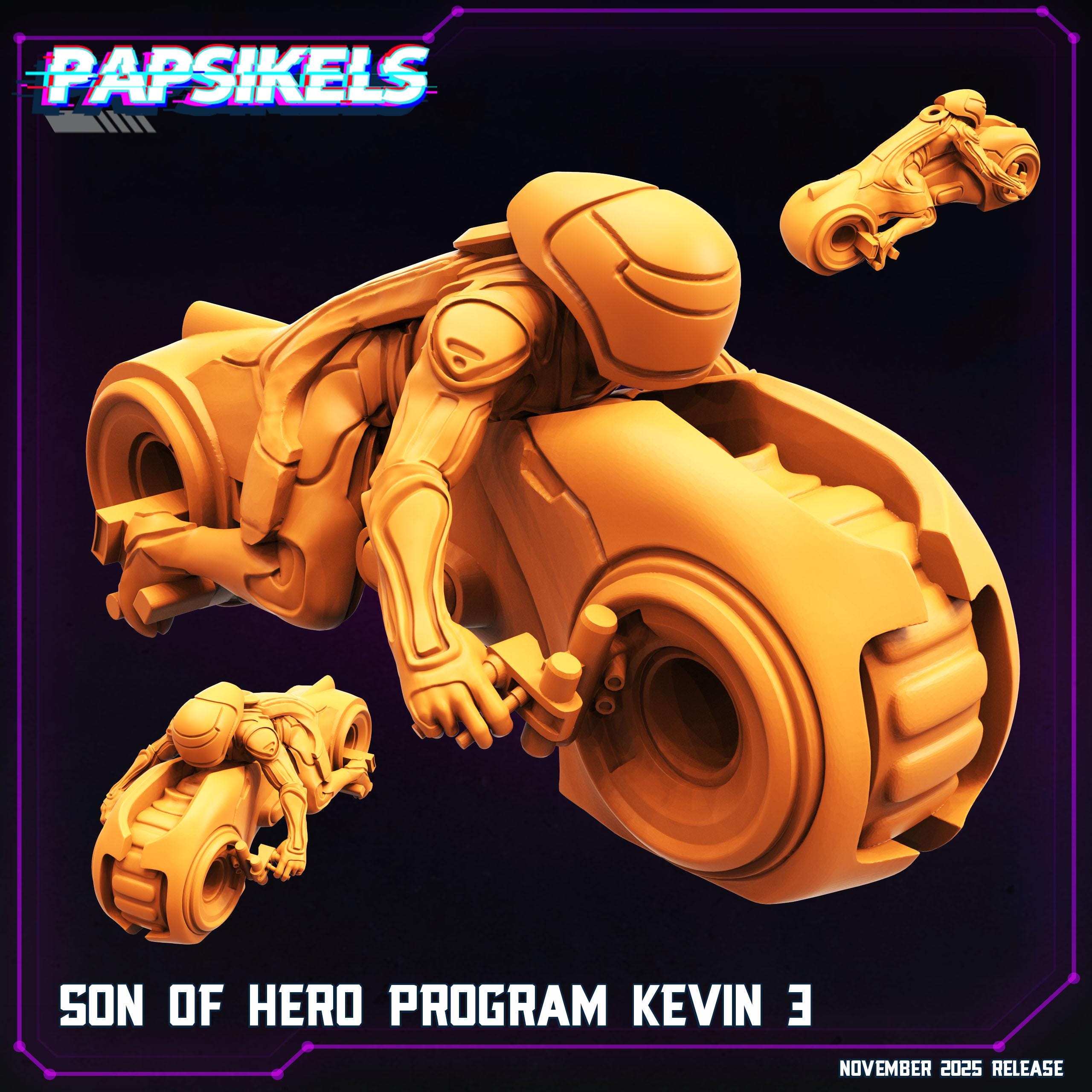 Son of Hero Program Kevin | Tron-Inspired Resin Miniatures | 28mm / 32mm Scale | 25mm Base | Choose Pose or Set | Papsikels